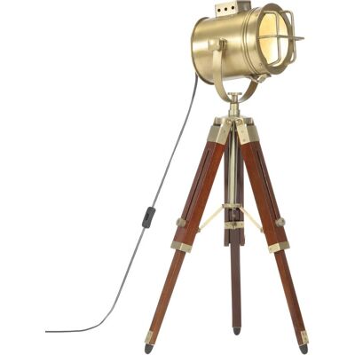 VMP Lampa podłogowa na trójnogu, lite drewno mango, 69 cm VMP Lampa podłogowa na trójnogu, lite drewno mango, 69 cm