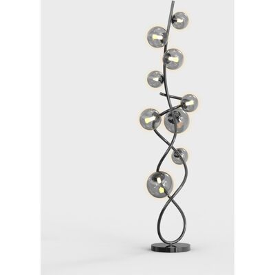 Lampa podłogowa Nancy Wofi czarny chrom 9 G9 z żarówkami AVIANO Lampa podłogowa Nancy Wofi czarny chrom 9 G9 z żarówkami AVIANO