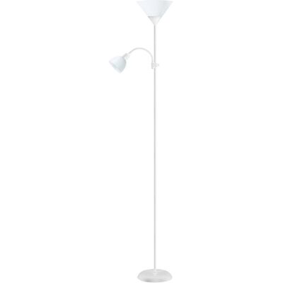 Lampa podłogowa platinet, e27+e14, biała Lampa podłogowa platinet, e27+e14, biała