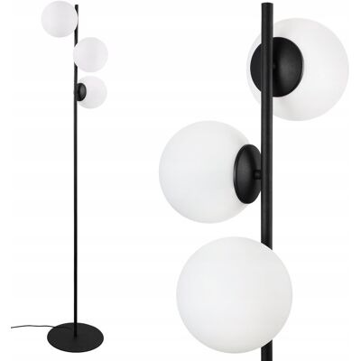 inna (Inny) LAMPA PODŁOGOWA SIENA CZARNA BIAŁE KLOSZE SZKLANE KULE NOWOCZESNA ELEGANCKA inna (Inny) LAMPA PODŁOGOWA SIENA CZARNA BIAŁE KLOSZE SZKLANE KULE NOWOCZESNA ELEGANCKA