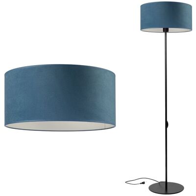 Inny producent Lampa podłogowa stojąca do salonu z abażurem welurowym jeansowym industrialna loft Inny producent Lampa podłogowa stojąca do salonu z abażurem welurowym jeansowym industrialna loft