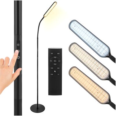 Iso Trade Lampa Podłogowa Stojąca LED 180 cm Czarna Nowoczesna Regulowana Pilot Timer Iso Trade Lampa Podłogowa Stojąca LED 180 cm Czarna Nowoczesna Regulowana Pilot Timer