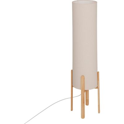 JJA SAS Lampa podłogowa tekstylny klosz RAFA drewniane nogi, Ø 24 x 107 cm JJA SAS Lampa podłogowa tekstylny klosz RAFA drewniane nogi, Ø 24 x 107 cm