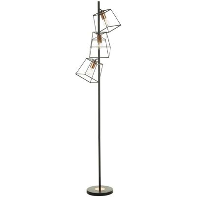 ENDON Lampa Podłogowa Tower 3 Light Floor Lamp Matt Black Copper ENDON Lampa Podłogowa Tower 3 Light Floor Lamp Matt Black Copper
