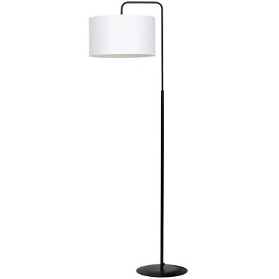 EMIBIG Lampa Podłogowa Trapo Lp1 Bl Czarna, Biały Abażur EMIBIG Lampa Podłogowa Trapo Lp1 Bl Czarna, Biały Abażur