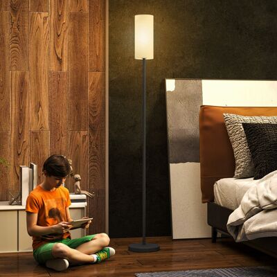Yulinland Lampa podłogowa z abażurem, E27, biała, nowoczesny design Yulinland Lampa podłogowa z abażurem, E27, biała, nowoczesny design