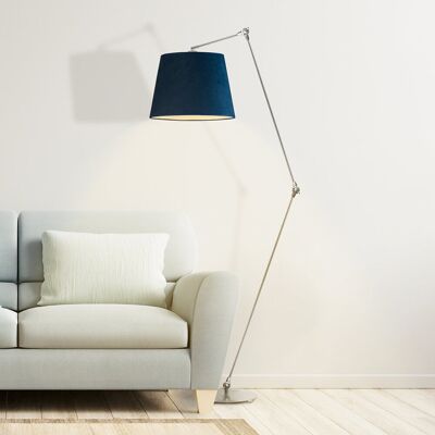LYSNE Lampa podłogowa z regulacją kąta padania światła MANILA VELUR, granatowy LYSNE Lampa podłogowa z regulacją kąta padania światła MANILA VELUR, granatowy