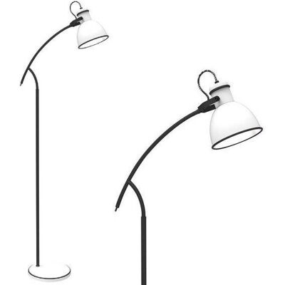 LAMPA podłogowa ZUMBA 51-72108 Candellux retro OPRAWA metalowy reflektorek regulowany biały czarny LAMPA podłogowa ZUMBA 51-72108 Candellux retro OPRAWA metalowy reflektorek regulowany biały czarny