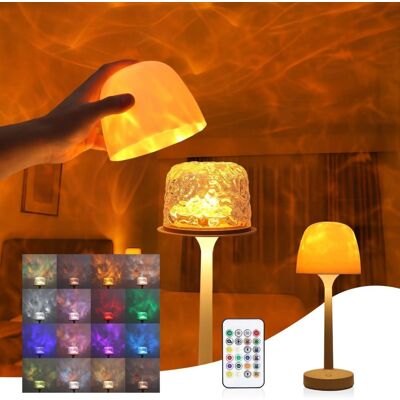 Inny producent Lampa projekcyjna Aurora i fale – obracający się efekt fal, pilot, 16 kolorów, idealna na prezent Inny producent Lampa projekcyjna Aurora i fale – obracający się efekt fal, pilot, 16 kolorów, idealna na prezent