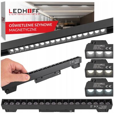 Ledhoff Lampa Reflektor LED SPOT szynowy na magnes 18 PUNKTÓW regulacja na szynę Ledhoff Lampa Reflektor LED SPOT szynowy na magnes 18 PUNKTÓW regulacja na szynę