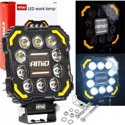 Amio Lampa Robocza Halogen Led Naświetlacz Reflektor Pozycyjne Awl81 48w 12v 24v Amio Lampa Robocza Halogen Led Naświetlacz Reflektor Pozycyjne Awl81 48w 12v 24v