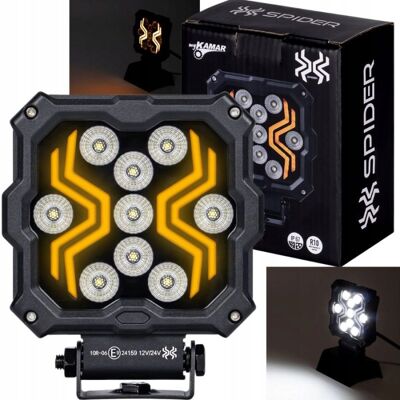 Kamar Lampa Robocza Halogen Reflektor 9xled X-Spider 2 1700lm 12v 24v Naświetlacz Kamar Lampa Robocza Halogen Reflektor 9xled X-Spider 2 1700lm 12v 24v Naświetlacz