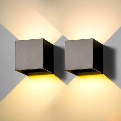 inna (Inny) LAMPA ŚCIENNA LED Czarna 12W 3000K IP65 Wodoodporna Kwadratowa A20 inna (Inny) LAMPA ŚCIENNA LED Czarna 12W 3000K IP65 Wodoodporna Kwadratowa A20