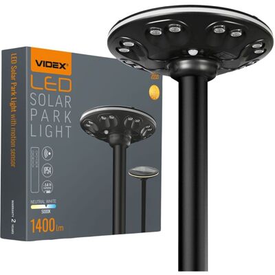 Videx Lampa Solarka Światło Parkowe Led Z Czujnikiem Ruchu 1400Lm 360° Pilot Videx Lampa Solarka Światło Parkowe Led Z Czujnikiem Ruchu 1400Lm 360° Pilot