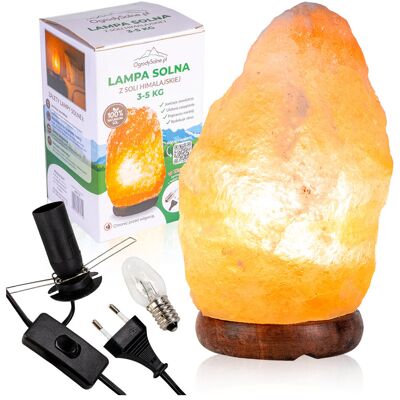 OgrodySolne Lampa solna 3-5 kg lampka nocna sól himalajska jonizator naturalna z soli OgrodySolne Lampa solna 3-5 kg lampka nocna sól himalajska jonizator naturalna z soli