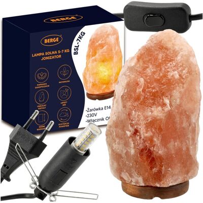 Berge Lampa Solna 5-7kg Jonizator Sól Himalajska Nocna Do Biura Gotowy Zestaw Berge Lampa Solna 5-7kg Jonizator Sól Himalajska Nocna Do Biura Gotowy Zestaw