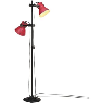 VMP Lampa stojąca, 25 W, postarzany czerwony, 25x25x90/140 cm, E27 VMP Lampa stojąca, 25 W, postarzany czerwony, 25x25x90/140 cm, E27