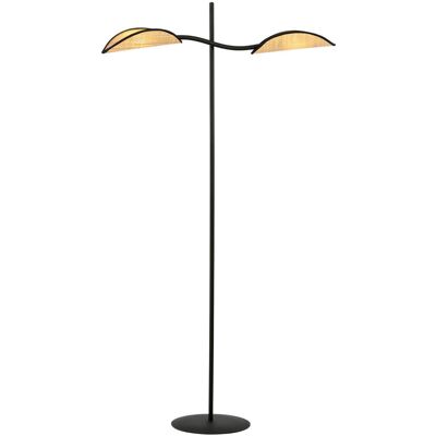 Lampa Stojąca Emibig 2Xe14 40W Lotus Lp2 Black/Rattan 1108/Lp2 Lampa Stojąca Emibig 2Xe14 40W Lotus Lp2 Black/Rattan 1108/Lp2