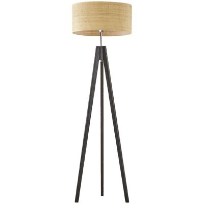 LYSNE Lampa stojąca na trzech drewnianych nogach HAITI BOHO/heban LYSNE Lampa stojąca na trzech drewnianych nogach HAITI BOHO/heban