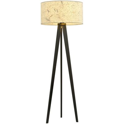 EMIBIG Lampa stojąca OLIMPIA brązowa CORK OKRĄGŁY ABAŻUR 1xE27 podłogowa trójnóg EMIBIG Lampa stojąca OLIMPIA brązowa CORK OKRĄGŁY ABAŻUR 1xE27 podłogowa trójnóg