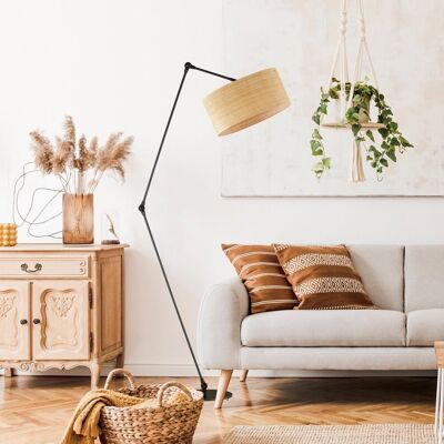 LYSNE Lampa stojąca z przegubami do salonu BARI BOHO/czarny LYSNE Lampa stojąca z przegubami do salonu BARI BOHO/czarny