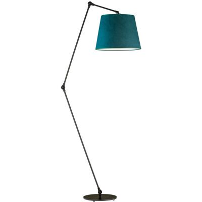 LYSNE Lampa stojąca z przegubem MANILA VELUR E27, zieleń butelkowa LYSNE Lampa stojąca z przegubem MANILA VELUR E27, zieleń butelkowa