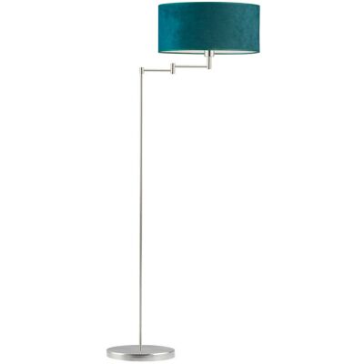 LYSNE Lampa stojąca z włącznikiem nożnym CANCUN VELUR, zieleń butelkowa LYSNE Lampa stojąca z włącznikiem nożnym CANCUN VELUR, zieleń butelkowa