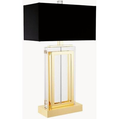 Lampa stołowa ARLINGTON CRYSTAL czarny ze złotym wykończeniem Eichholtz unikat wyjątkowa oryginalna Lampa stołowa ARLINGTON CRYSTAL czarny ze złotym wykończeniem Eichholtz unikat wyjątkowa oryginalna