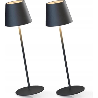 Inny producent Lampa stołowa, bezprzewodowa, 2 sztuki, dotykowa, ściemniana 2700-4000 K Inny producent Lampa stołowa, bezprzewodowa, 2 sztuki, dotykowa, ściemniana 2700-4000 K
