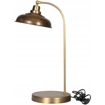 Skandi.pl LAMPA STOŁOWA BIURKOWA NOCNA STOJĄCA E27 ZŁOTA LOFT ZŁOTA DO SALONU 52cm Skandi.pl LAMPA STOŁOWA BIURKOWA NOCNA STOJĄCA E27 ZŁOTA LOFT ZŁOTA DO SALONU 52cm