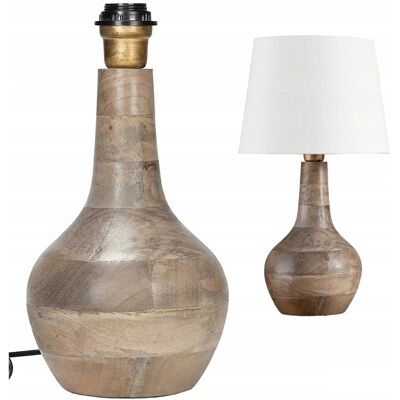 Skandi.pl LAMPA STOŁOWA BOHO DREWNIANA E27 34cm NOCNA DO SALONU SYPIALNI BEZ KLOSZA Skandi.pl LAMPA STOŁOWA BOHO DREWNIANA E27 34cm NOCNA DO SALONU SYPIALNI BEZ KLOSZA