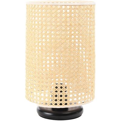 BPS Koncept Lampa stołowa BOHO LOW BLACK rattan naturalny BPS Koncept Lampa stołowa BOHO LOW BLACK rattan naturalny