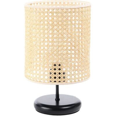 BPS Koncept Lampa stołowa BOHO MIDI BLACK rattan naturalny BPS Koncept Lampa stołowa BOHO MIDI BLACK rattan naturalny