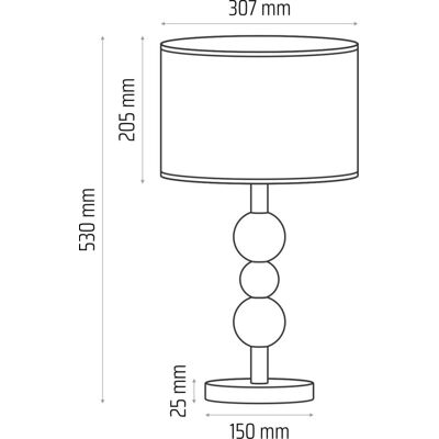 Hellux Lampa Stołowa Bolla Szara Hellux Lampa Stołowa Bolla Szara