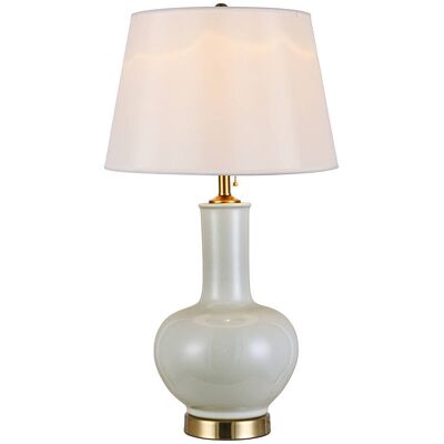 COMO HOME Lampa stołowa ceramiczna ARA kremowa COMO HOME Lampa stołowa ceramiczna ARA kremowa