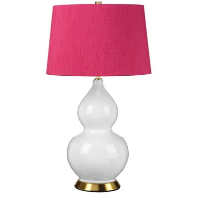 Lampa stołowa Isla od Elstead - Mosiądz postarzały, Biały, Różowy - Lampa stołowa Lampa stołowa Isla od Elstead - Mosiądz postarzały, Biały, Różowy - Lampa stołowa