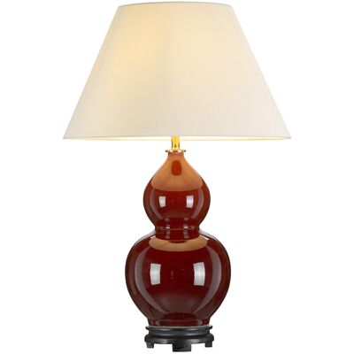 Elstead Lampa stołowa ceramiczna czerwona Harbin E27 60W Designer's Lightbox Elstead Lampa stołowa ceramiczna czerwona Harbin E27 60W Designer's Lightbox