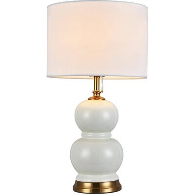 COMO HOME Lampa stołowa ceramiczna ISSA kremowa COMO HOME Lampa stołowa ceramiczna ISSA kremowa