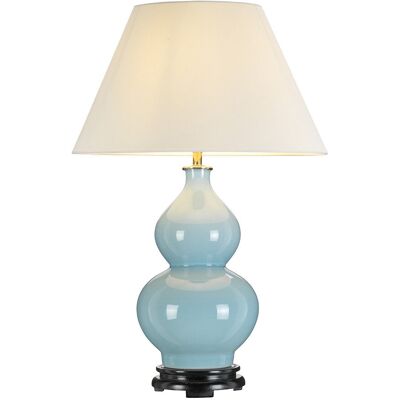 Elstead Lampa stołowa ceramiczna jasnoniebieska Harbin E27 60W Designer's Lightbox Elstead Lampa stołowa ceramiczna jasnoniebieska Harbin E27 60W Designer's Lightbox