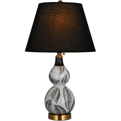 COMO HOME Lampa stołowa ceramiczna LOTA DECO czarna COMO HOME Lampa stołowa ceramiczna LOTA DECO czarna