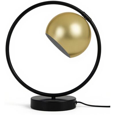 Inny producent Lampa stołowa Czarno-Złota GoodHome Toroba Inny producent Lampa stołowa Czarno-Złota GoodHome Toroba