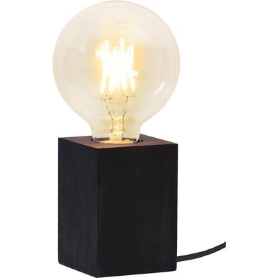 STAR TRADING Lampa stołowa drewniana E27 LYS czarny STAR TRADING Lampa stołowa drewniana E27 LYS czarny