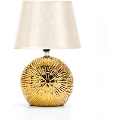 Aigostar Lampa Stołowa Flakon Oprawka E14/40W Złocona Ceramiczna Podstawa Aigostar Lampa Stołowa Flakon Oprawka E14/40W Złocona Ceramiczna Podstawa