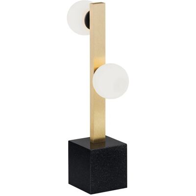 Inny producent Lampa Stołowa Freemont 1044 Argon 2xG9 6W Szkło/ Mosiądz, Opal Mat/ Mosiądz Szczotkowany Inny producent Lampa Stołowa Freemont 1044 Argon 2xG9 6W Szkło/ Mosiądz, Opal Mat/ Mosiądz Szczotkowany