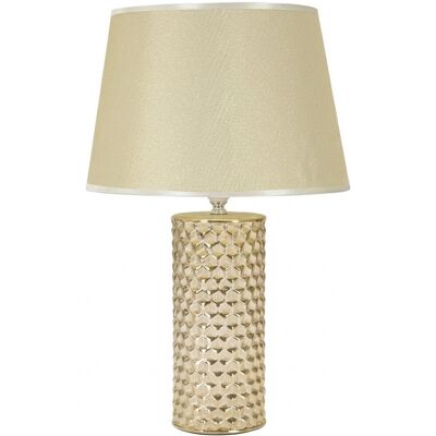 Mauro Ferretti Lampa stołowa GLAM, ceramiczna, złota, Ø 30x47,5 cm Mauro Ferretti Lampa stołowa GLAM, ceramiczna, złota, Ø 30x47,5 cm