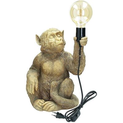 Dekoria Złota Małpa Lampa Stołowa - Dekoracja Zwierząt 36cm Dekoria Złota Małpa Lampa Stołowa - Dekoracja Zwierząt 36cm