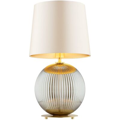 Inny producent Lampa Stołowa Hamilton 8530 Argon 1xE27 15W Abażur Satynowy/ Szkło, Beżowy Inny producent Lampa Stołowa Hamilton 8530 Argon 1xE27 15W Abażur Satynowy/ Szkło, Beżowy