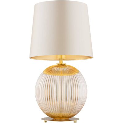 Inny producent Lampa Stołowa Hamilton 8535 Argon 1xE27 15W Abażur Satynowy/ Szkło, Beżowy Inny producent Lampa Stołowa Hamilton 8535 Argon 1xE27 15W Abażur Satynowy/ Szkło, Beżowy