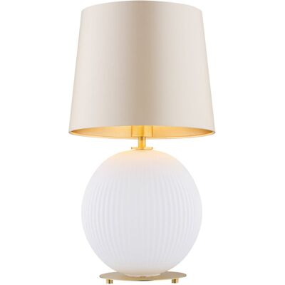 Inny producent Lampa Stołowa Hamilton 8544 Argon 1xE27 15W Abażur Satynowy/ Szkło, Beżowy Inny producent Lampa Stołowa Hamilton 8544 Argon 1xE27 15W Abażur Satynowy/ Szkło, Beżowy
