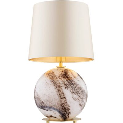 Inny producent Lampa Stołowa Harlem 8547 Argon 1xE27 15W Abażur Satynowy/ Szkło, Beżowy Inny producent Lampa Stołowa Harlem 8547 Argon 1xE27 15W Abażur Satynowy/ Szkło, Beżowy